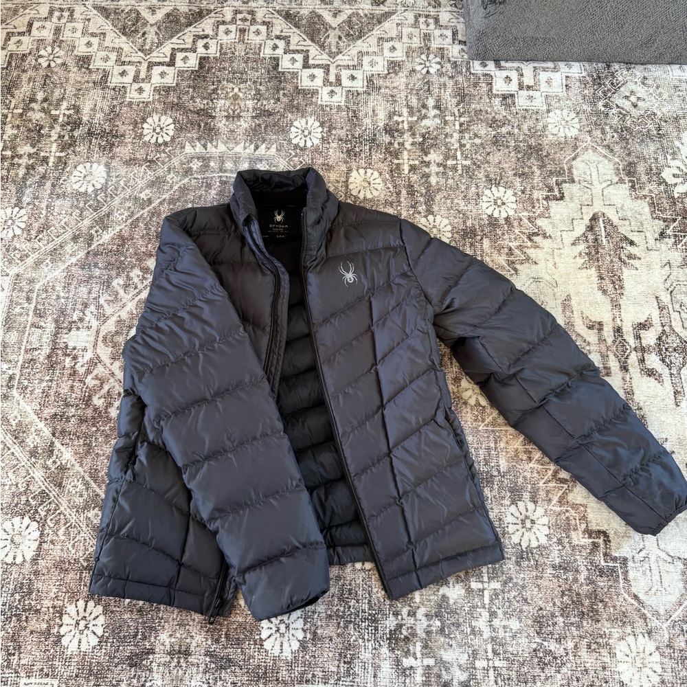 Spyder Black Lightweight Jacket with Chevron Quilting
